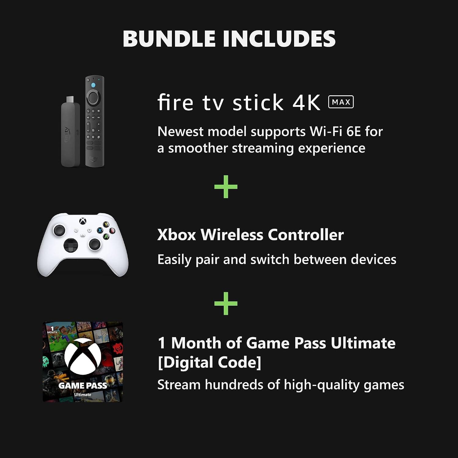 Xbox Wireless Controller Robot White and Fire TV Stick 4K Max Gaming Bundle with Game Pass Ultimate 1 Month for Windows, Mobile and Smart TVs — 2 of 5