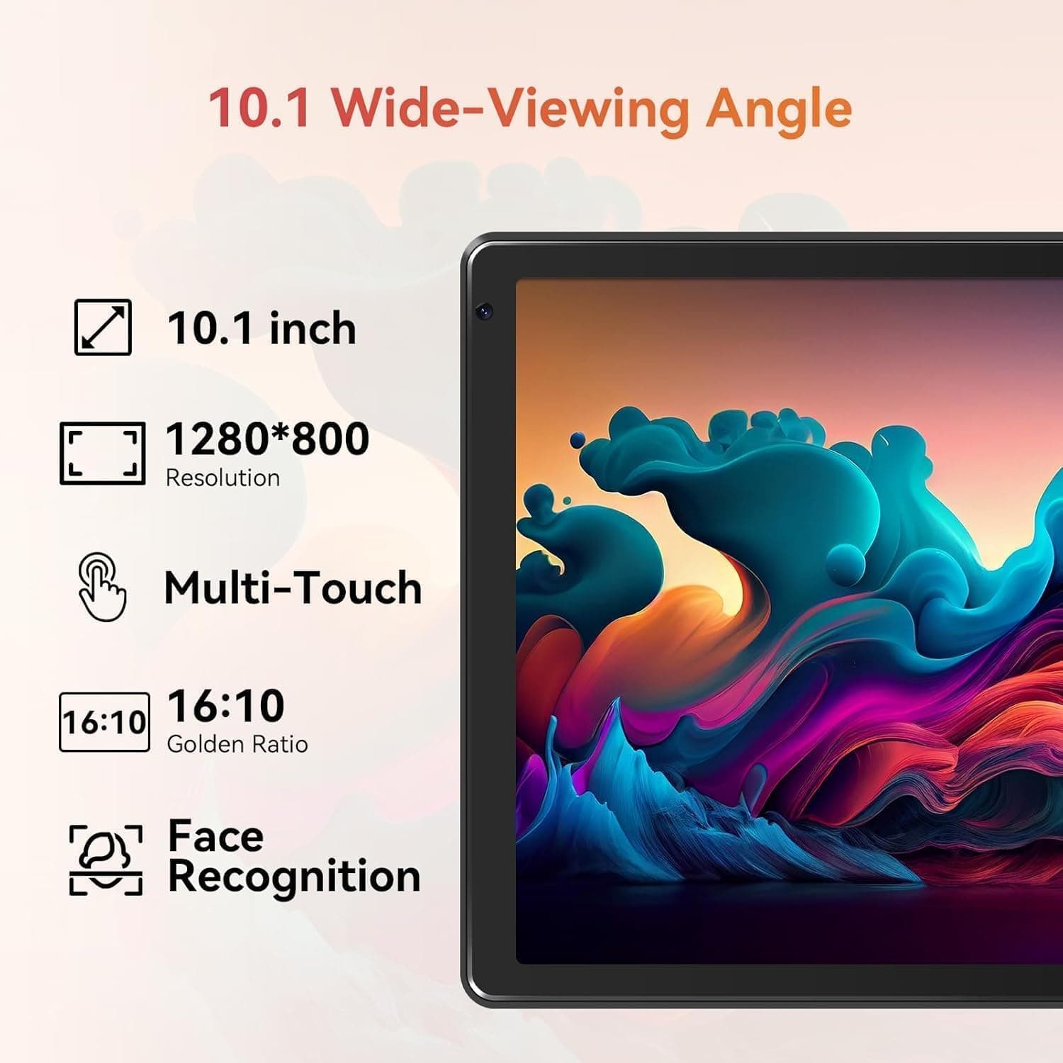 Android Tablet with 10.1 Inch 1280 by 800 IPS HD Touchscreen, Octa-Core Processor, 128GB Storage, 1TB TF Card Expandable, and Dual Camera System — 5 of 5