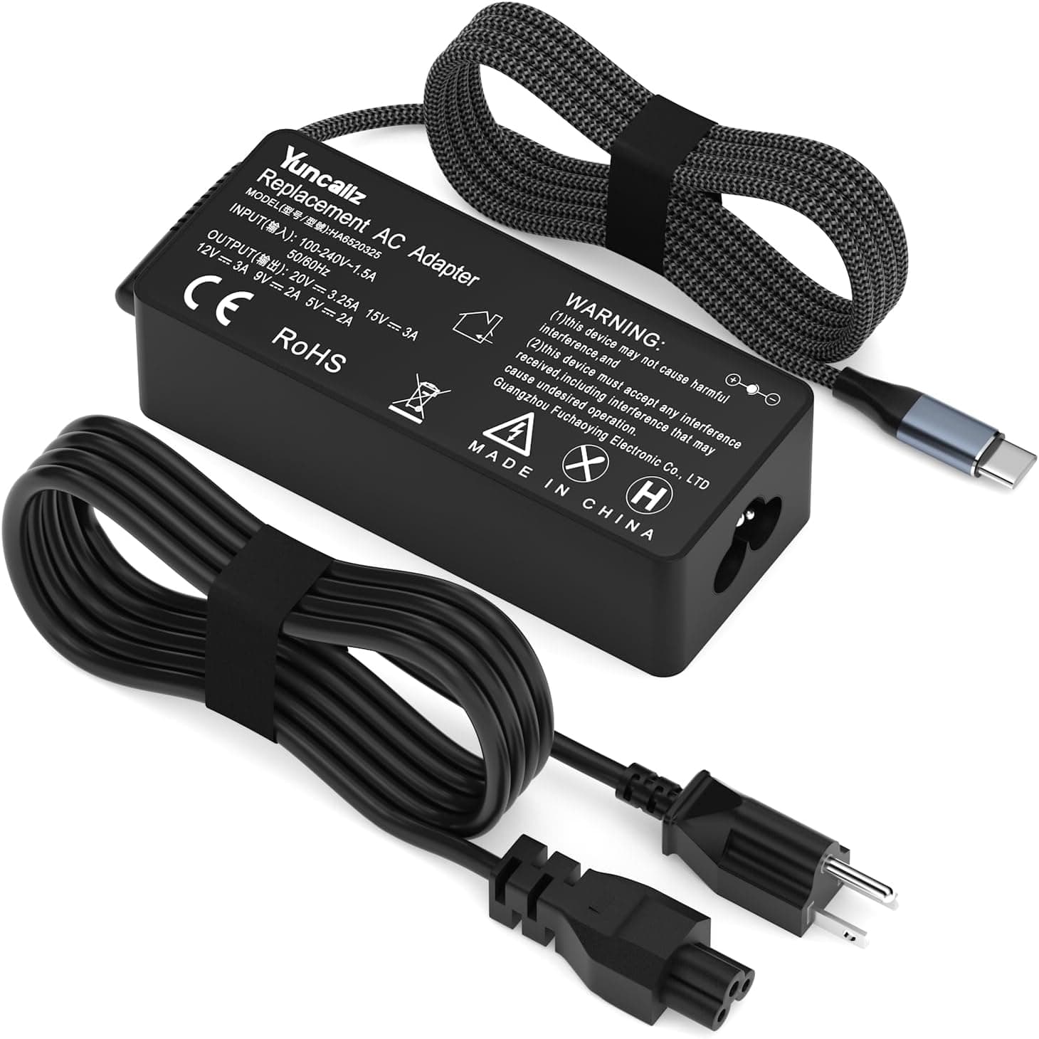 65W USB-C Laptop Charger Power Adapter for Lenovo ThinkPad T14, T15, and Yoga Laptops with Fast Charging Technology and Compact Travel Design — 3 of 5