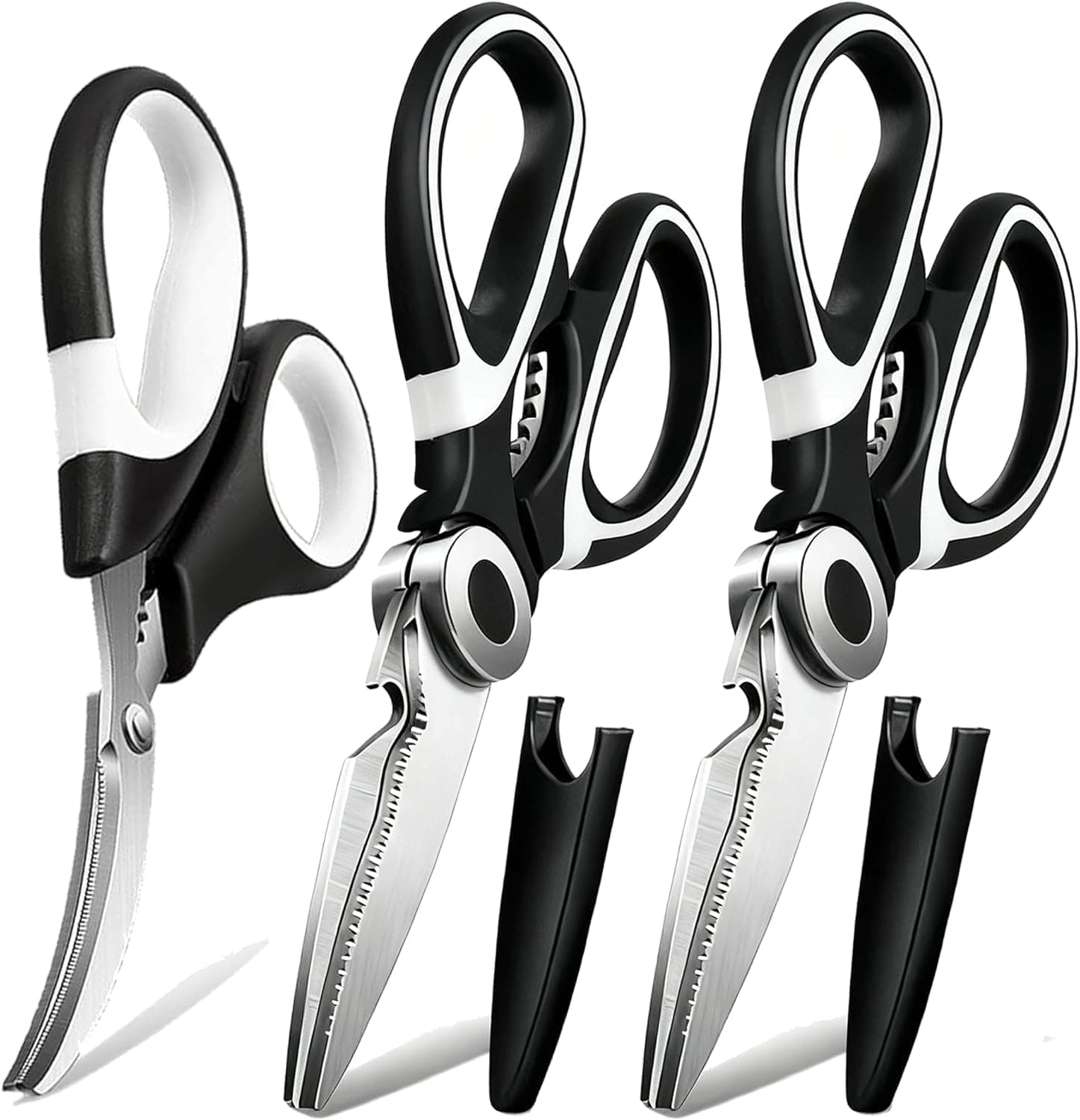 OMDAR 3 Pack Kitchen Scissors & Seafood Scissors Set — 1 of 5