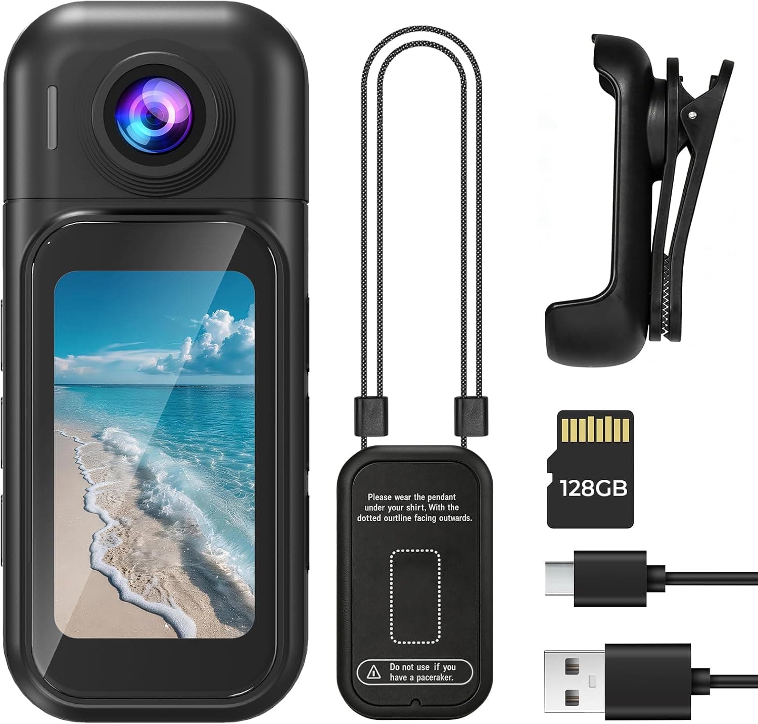 Mini POV Body Action Camera 4K 30FPS Ultra HD with EIS 3.0 6-Axis Stabilization, 1.5 Inch HD Screen, 128GB Memory Card and 150 Min Battery Life — 2 of 5