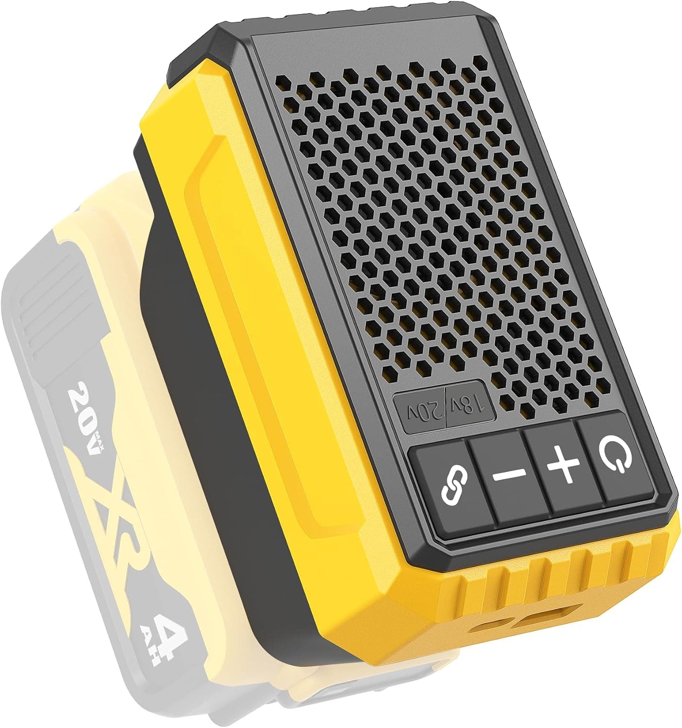 Portable Bluetooth Speaker Compatible with DEWALT 18V and 20V Batteries for Jobsite Wireless Music Streaming and Rugged Construction — 2 of 5