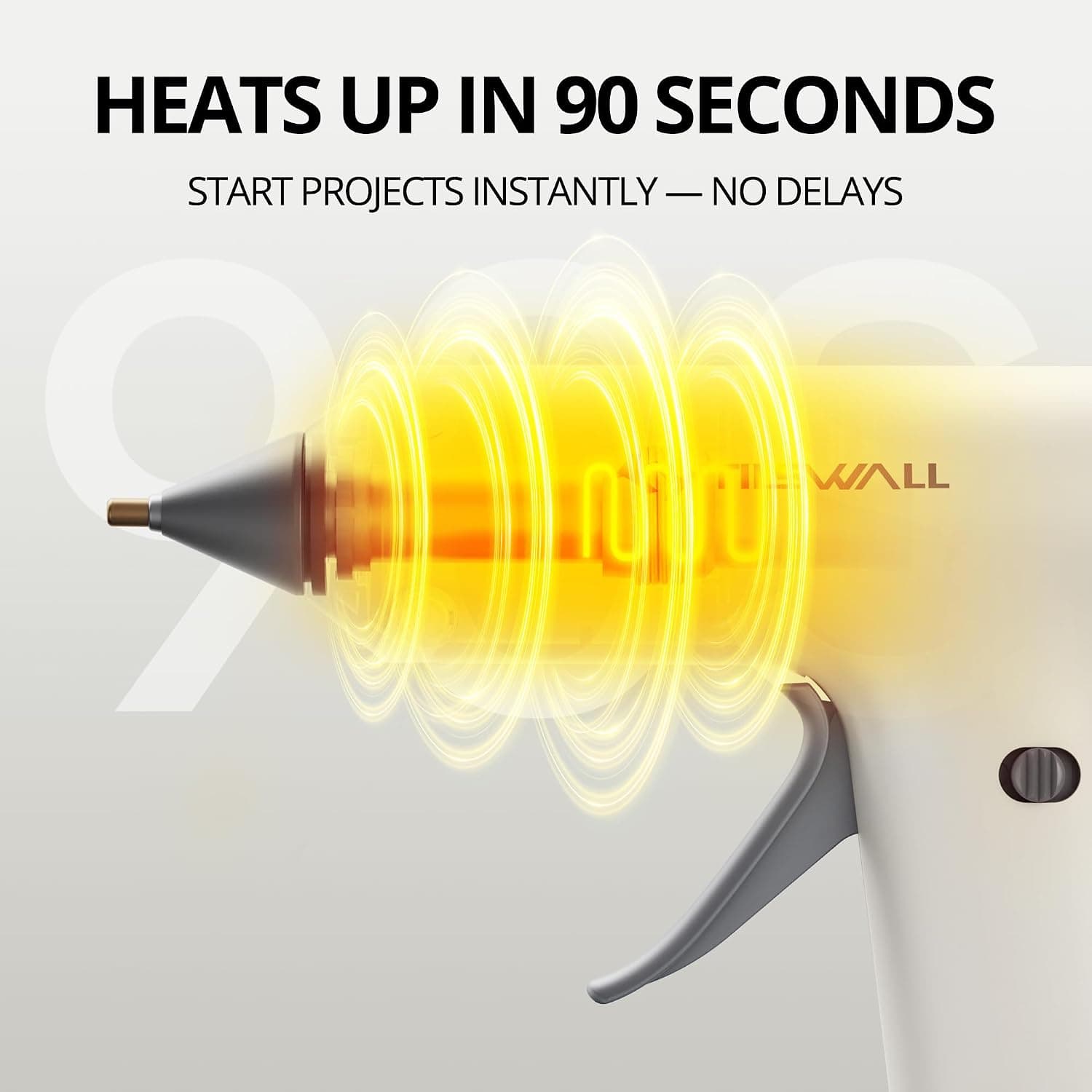 Tilswall Cordless Hot Glue Gun W106s with Rechargeable 2Ah Battery in Sleek White Finish for Crafting, Repairs, and Quick Home DIY Projects — 3 of 5