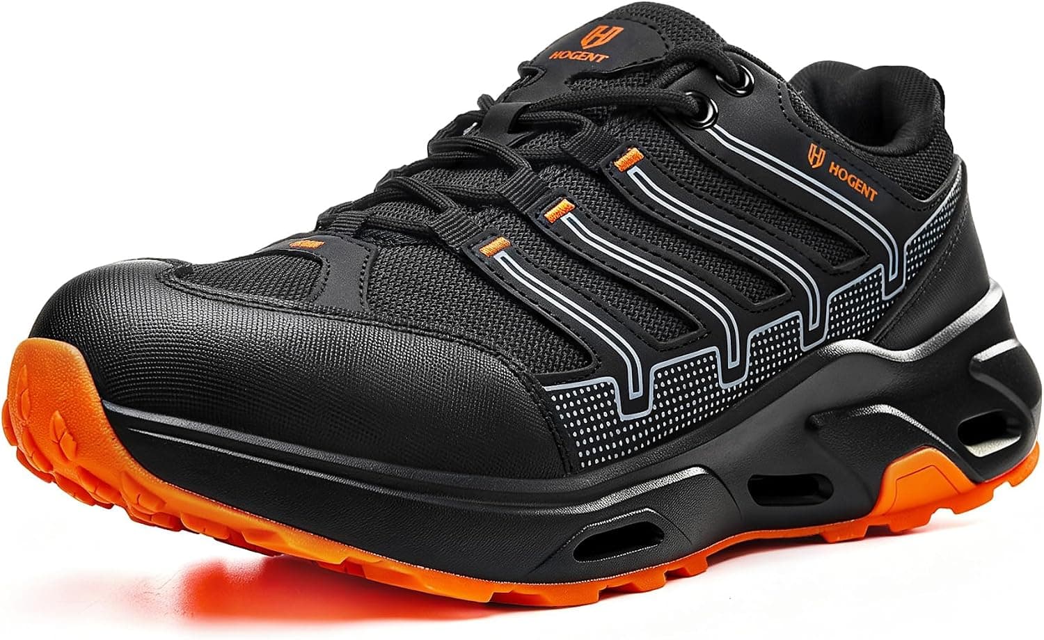 Hogent Steel Toe Shoes for Men, Breathable Anti-Puncture Safety Sneakers with Lightweight Construction, Protective Design and Comfortable Daily Fit — 1 of 5