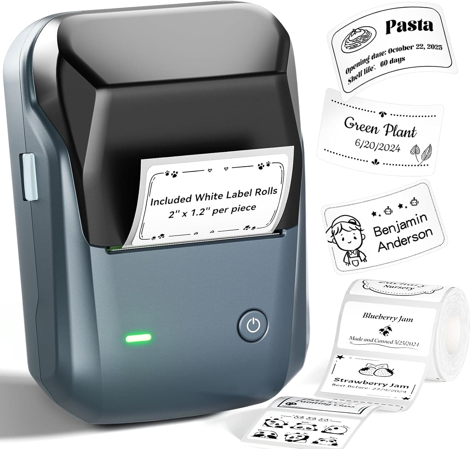 NIIMBOT B1 Label Maker 2-Inch Bluetooth Label Printer for Home Organization, Portable Wireless Thermal Design, App Connectivity and Rechargeable
