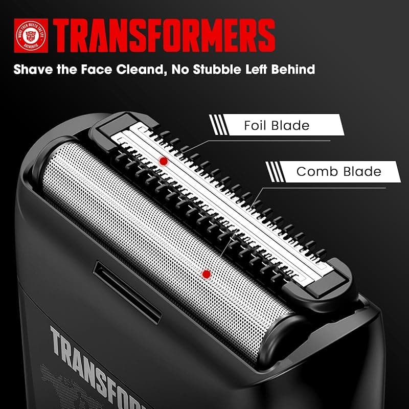 Transformers Electric Foil Shaver for Men with Portable Design, Close-Cutting Blades, Rechargeable Battery and Precision Face Grooming Performance — 2 of 5
