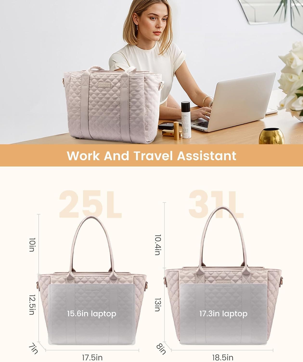 Teacher Tote Bag with 15.6 Inch Laptop Compartment and Spacious Organized Storage for Daily Work Essentials, Professional Classroom and Travel Use — 5 of 5