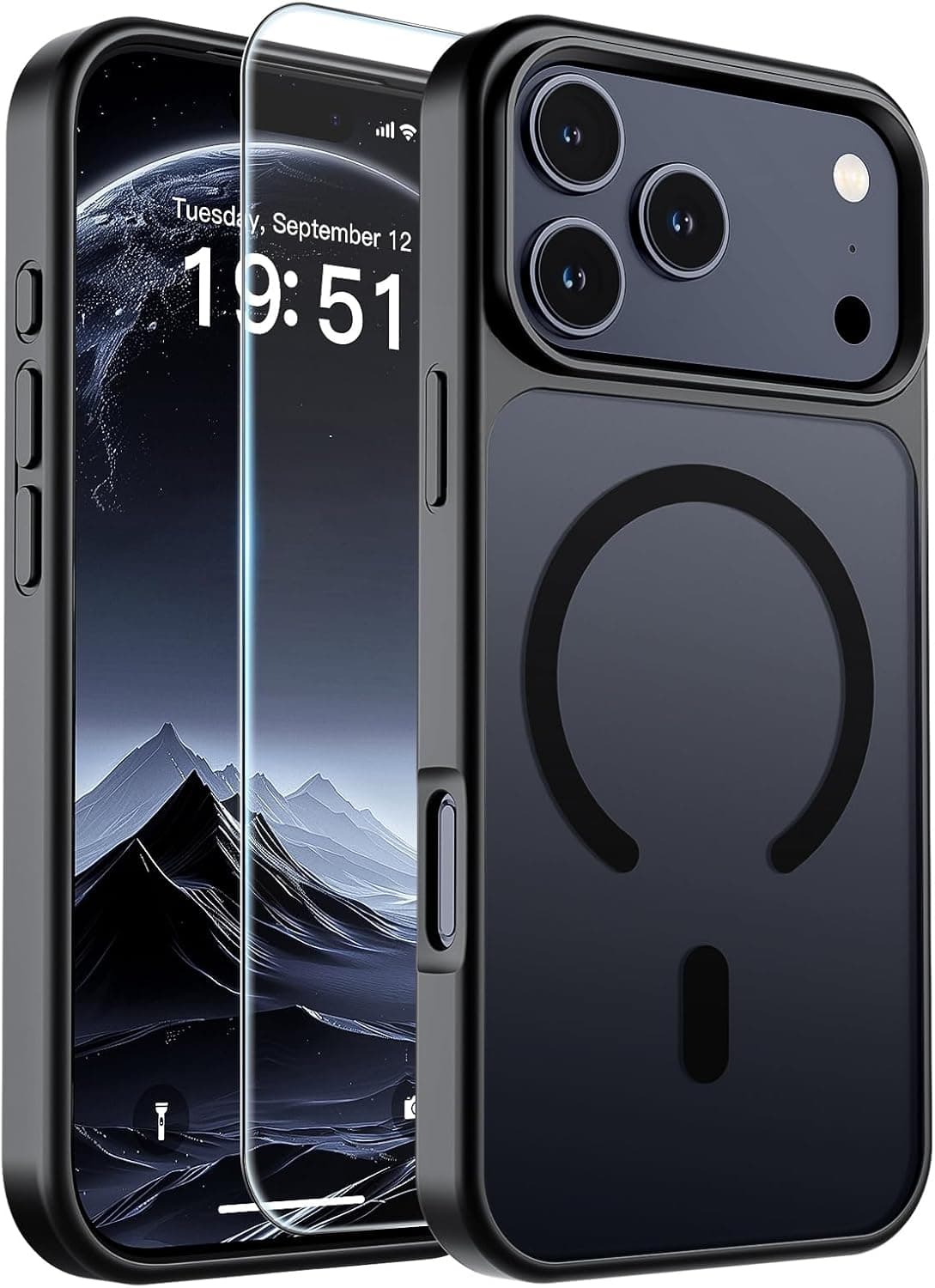 SUPFINE Magnetic Phone Case for iPhone 18 Pro Max and iPhone 17 Pro Max in Black Featuring Wireless Charging Compatibility and Slim Profile — 1 of 5