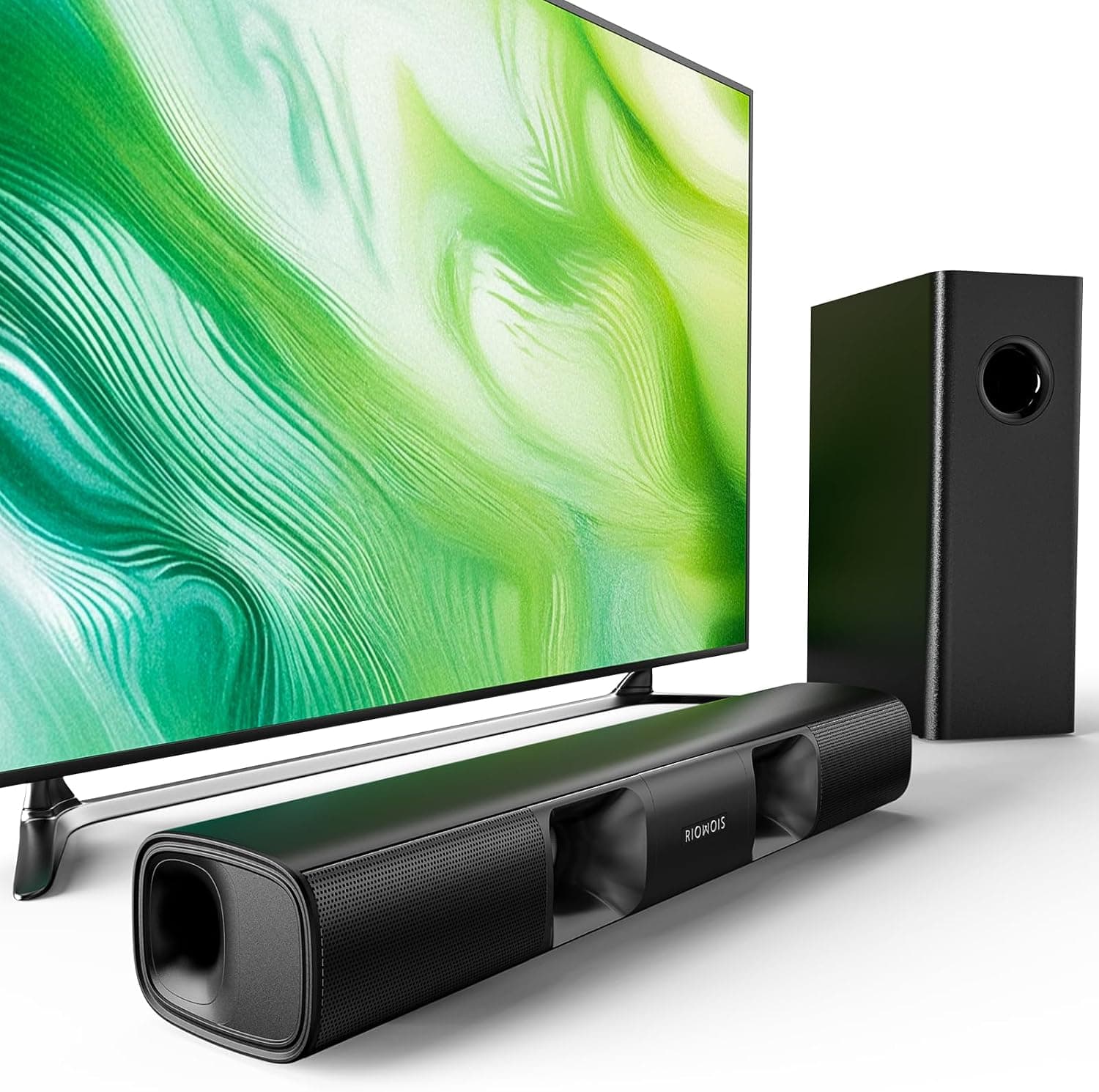 RIOWOIS Sound Bar for Smart TV, 90W Compact Soundbar TV Speaker with Subwoofer, 2.1Channel Home Theater Surround Sound System and Crisp Vocals — 1 of 5