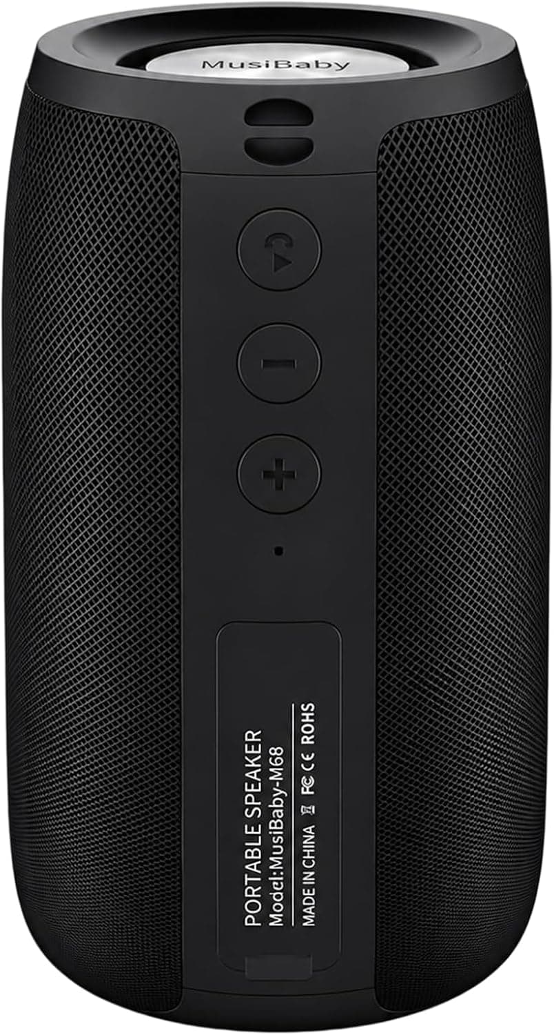 Musibaby M68 Portable Bluetooth Speaker with 12W Stereo Sound, IPX5 Waterproof Design and Rich Bass for Outdoor Use and Parties — 1 of 5