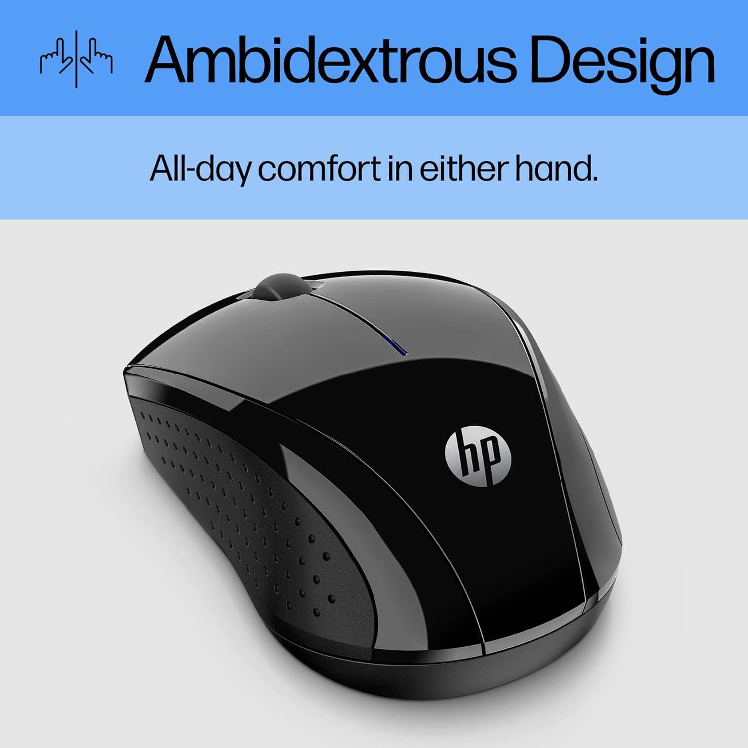 HP X3000 G2 Wireless Mouse with Ambidextrous 3-Button Control, Multi-Surface Technology, 1600 DPI Optical Sensor and 15-Month Battery Life Black — 3 of 5