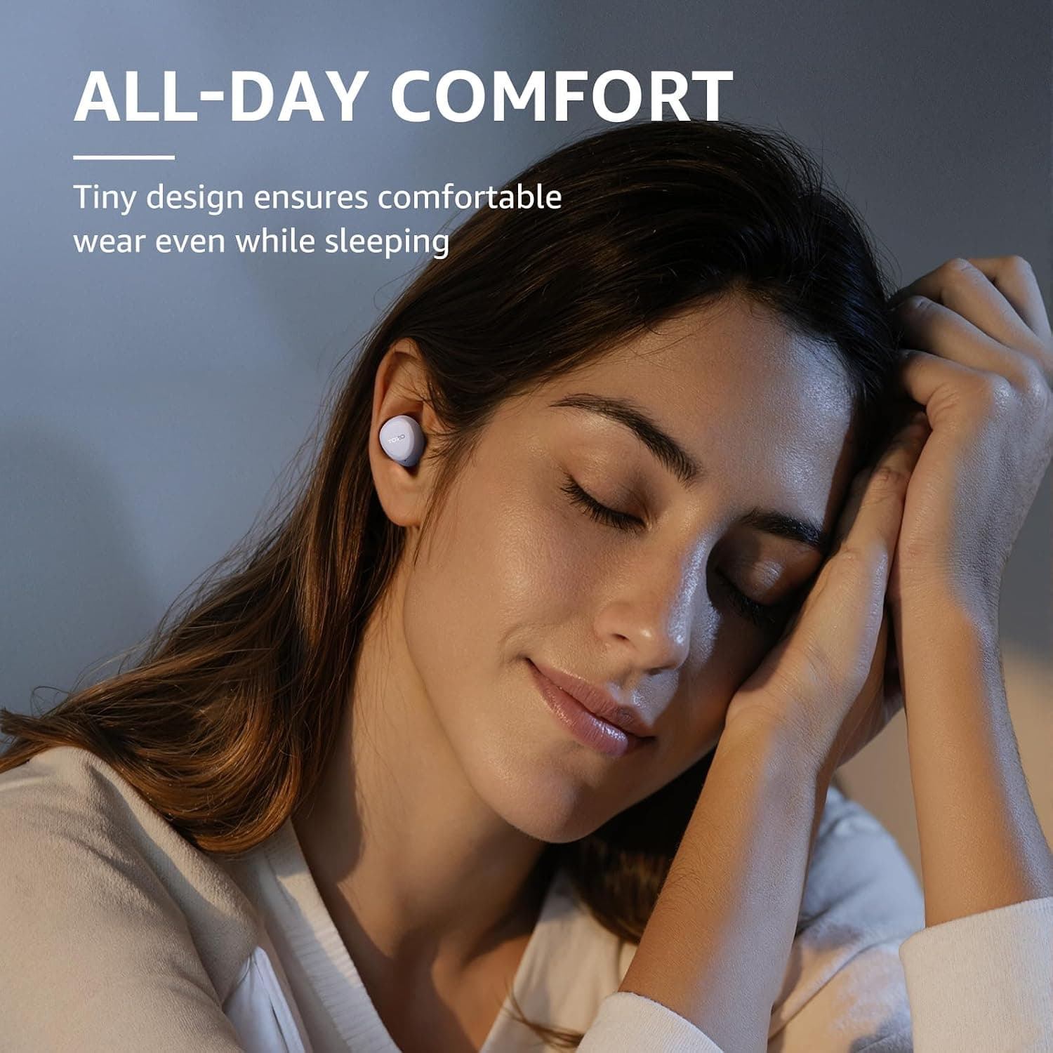TOZO A1 Wireless Earbuds Bluetooth 5.3 Lightweight In-Ear Headphones with Built-In Microphone, Touch Control and Immersive Deep Bass Sound Quality — 4 of 5