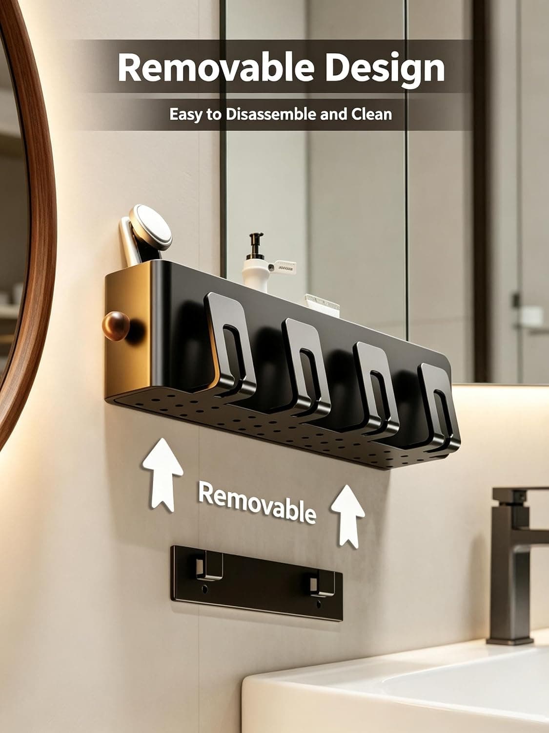 Wall-Mounted 4-Slot Toothbrush Holder with Automated Dispensers, Space-Saving Design and Easy Adhesive Installation for Modern Bathrooms — 4 of 5