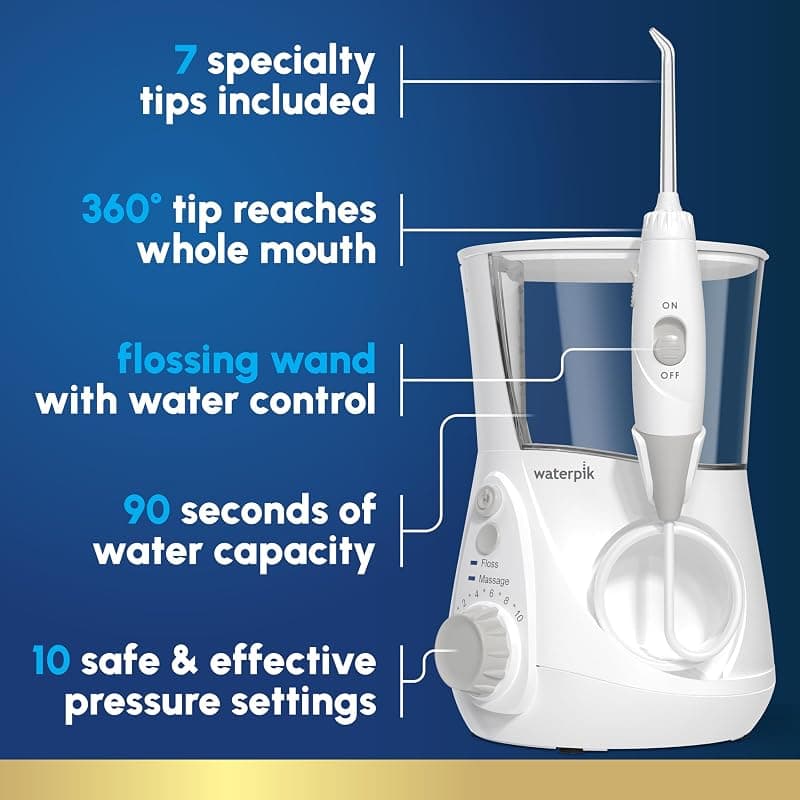 Waterpik Aquarius Countertop Water Flosser with 10 Pressure Settings, 7 Included Tips, Massage Mode and High-Capacity Water Reservoir — 2 of 5