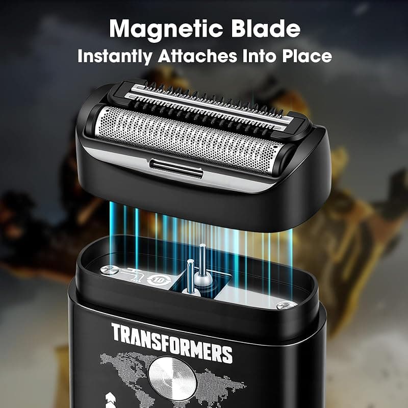 Transformers Electric Foil Shaver for Men with Portable Design, Close-Cutting Blades, Rechargeable Battery and Precision Face Grooming Performance — 5 of 5
