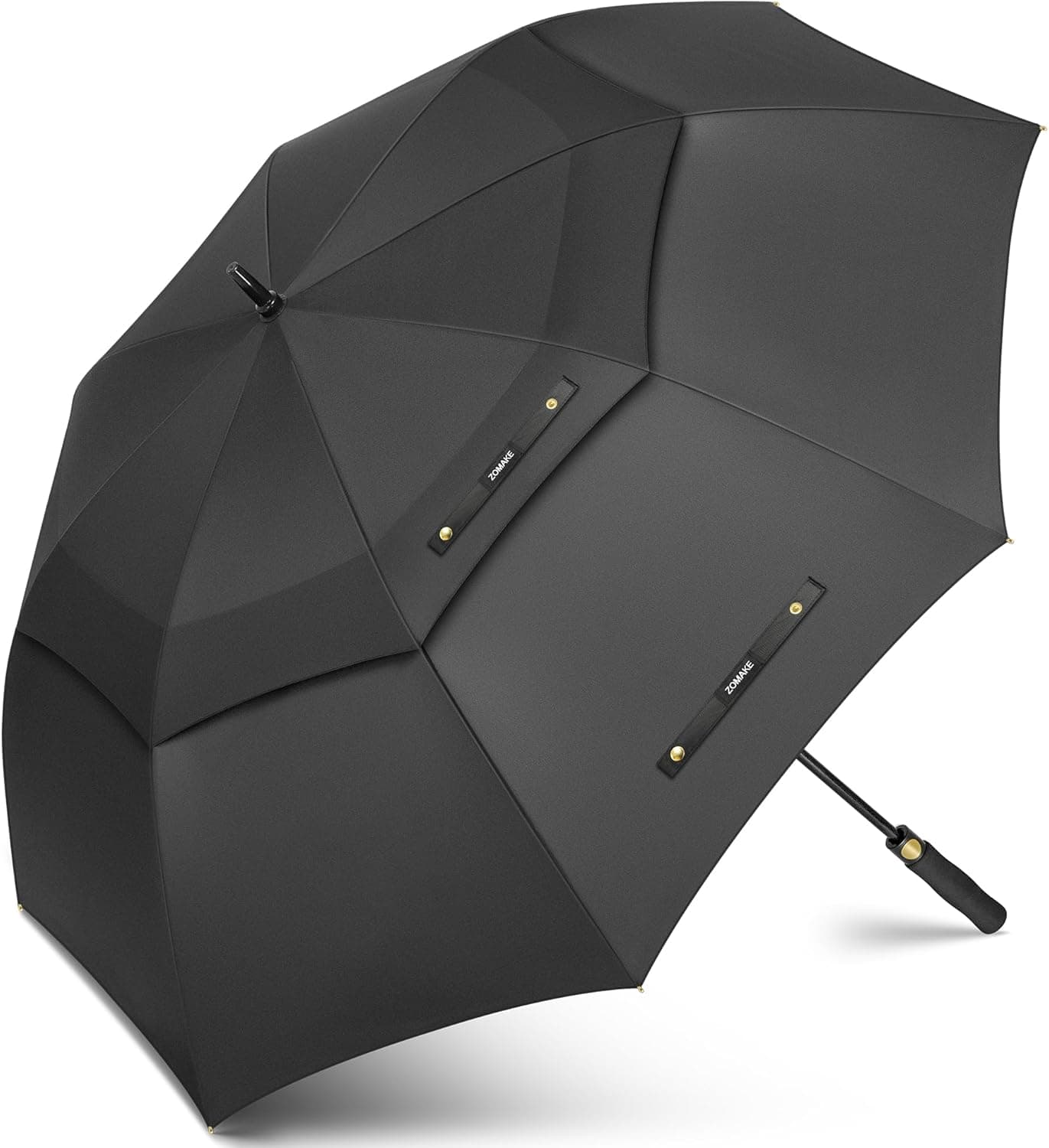 ZOMAKE Golf Umbrella Large Windproof Heavy Duty Umbrellas 54 Inch Canopy with Automatic Open and Sturdy Fiberglass Frame Construction