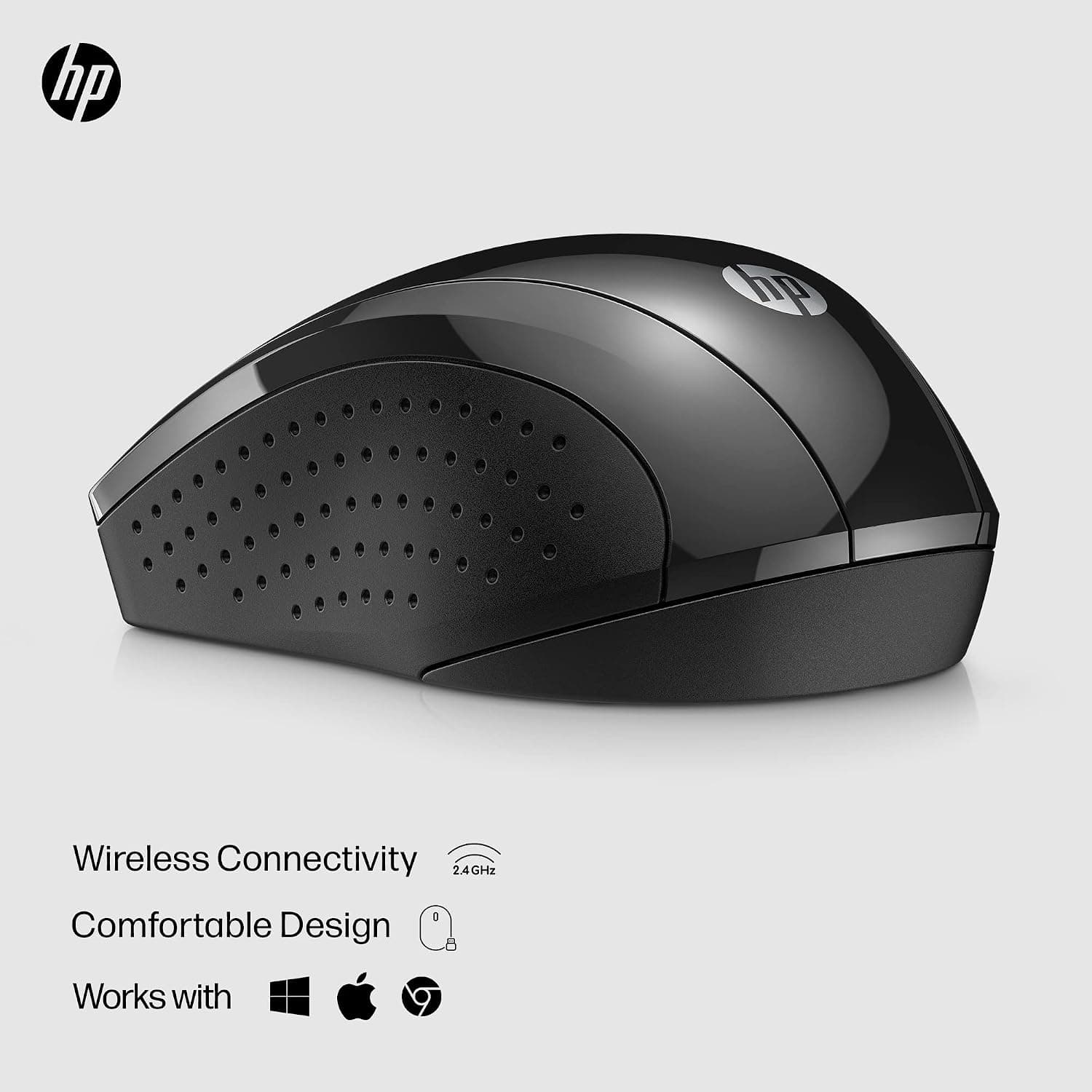 HP X3000 G2 Wireless Mouse with Ambidextrous 3-Button Control, Multi-Surface Technology, 1600 DPI Optical Sensor and 15-Month Battery Life Black — 2 of 5
