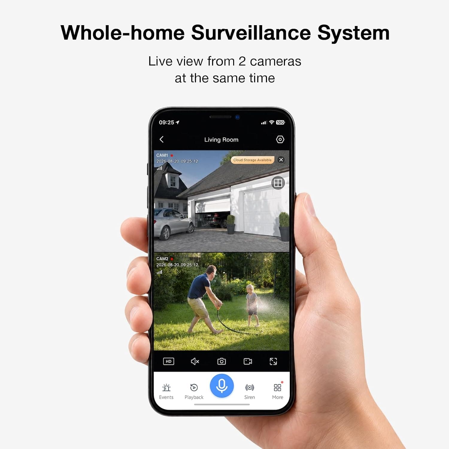Solar Wireless Outdoor Security Cameras 2-Cam Kit with Motion Detection, Night Vision, Weatherproof Design and Smartphone App Control — 4 of 5