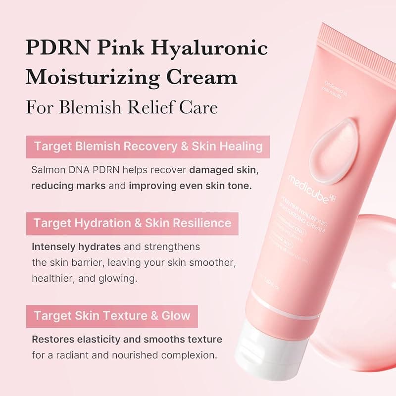 medicube Salmon DNA PDRN Pink Hyaluronic Moisturizing Cream with Hydrating Formula, Skin Barrier Support and Deep Nourishing Benefits for All Day Use — 2 of 5