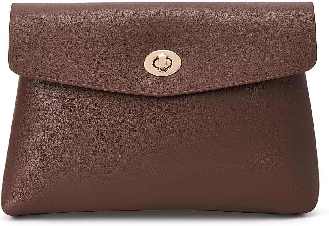 HiTotes Makeup Bag Travel Makeup Pouch for Women Small Cosmetic Pouch PU Leather Pouch Bag Clutch Purse with Water-Resistant Material and Zipper — 1 of 5