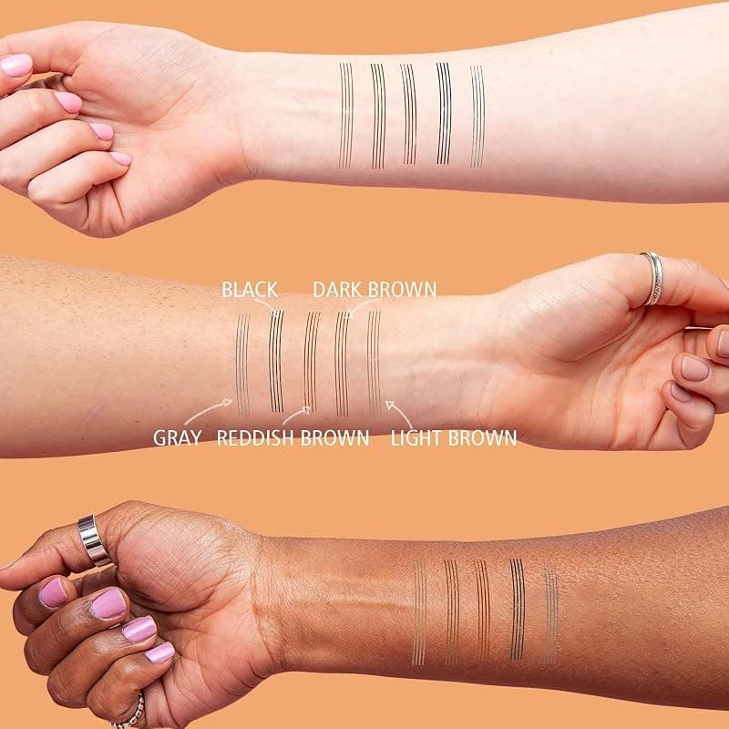 Waterproof Micro Fork Eyebrow Pencil Featuring a Unique 4 Tip Eyebrow Pen Design in Dark Gray for Long-Lasting Natural Precision and Definition — 5 of 5
