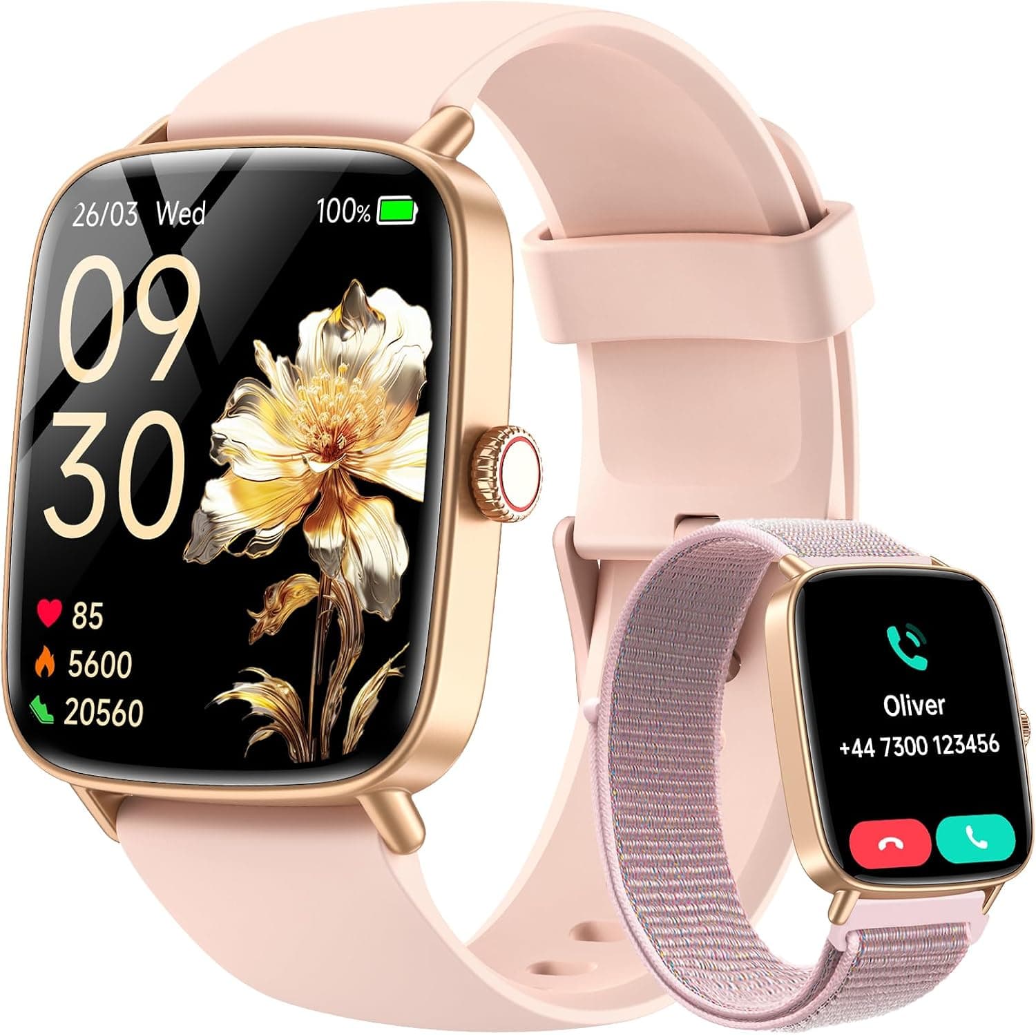 Smart Watch with 1.85-Inch HD Screen and Comprehensive Fitness Tracker Features for Daily Health Monitoring and Activity Tracking — 2 of 5