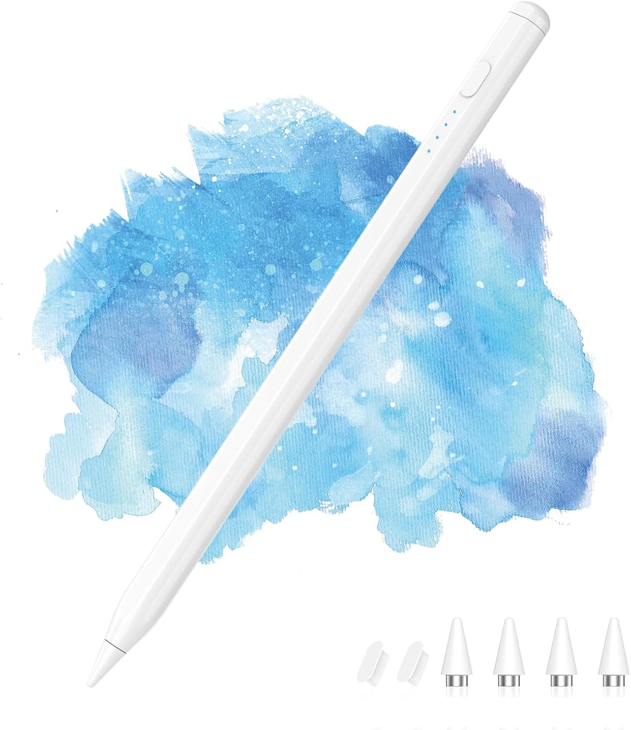 Moko Stylus Pen for Android Touchscreens, Rechargeable Tablet Pen with Precision Tip, Smooth Writing, Eradicate Smudges and Fast Charging White Design — 1 of 5