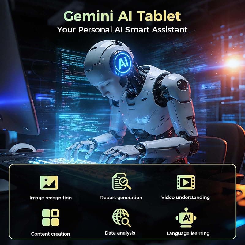 Android Tablet with Keyboard, 2026 Upgraded Android 16, 24GB+256GB Expand, 8-Core Processor, Gemini AI, WiFi, 8000mAh Battery and Pink Case — 5 of 5