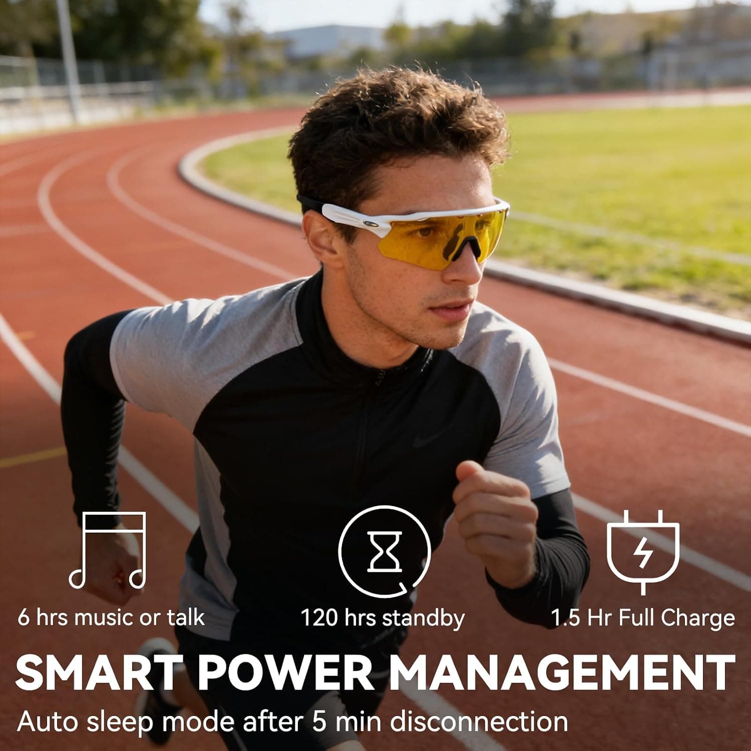 Bluetooth Smart Audio Glasses with Polarized Lenses, Built-in Open Ear Speakers, Hands-Free Calling, UV Protection and Lightweight Design — 5 of 5