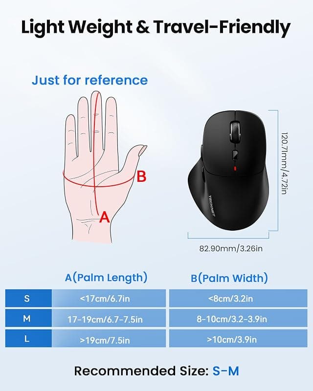 Wireless Bluetooth Mouse in Black with Silent Click Buttons and Rechargeable Battery for Quiet and Convenient Daily Computing — 5 of 5
