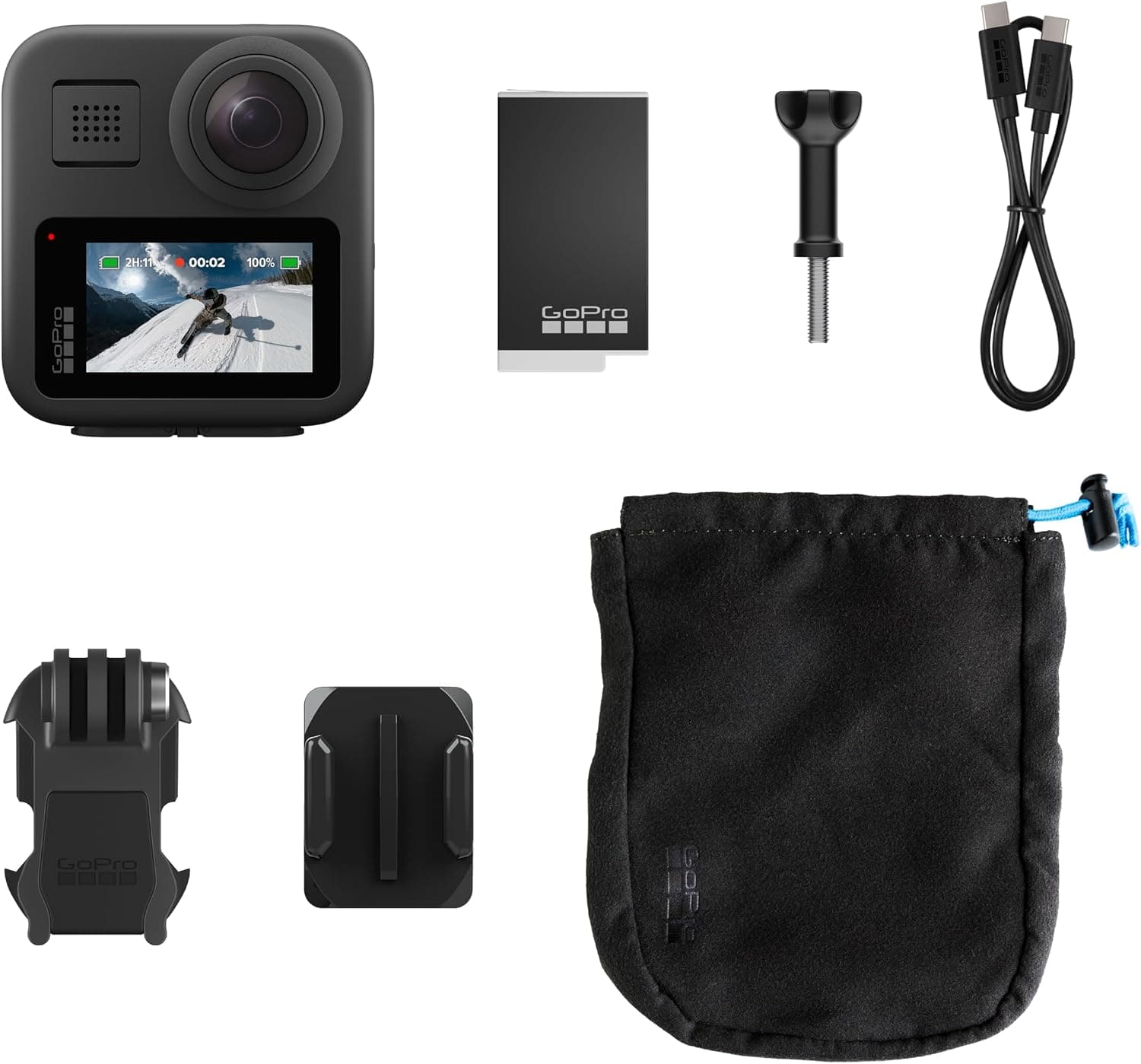 GoPro MAX Waterproof 360 and Traditional Action Camera with Touch Screen Spherical 5.6K30 HD Video, 16.6MP 360 Photos and 1080p Live Streaming — 2 of 5