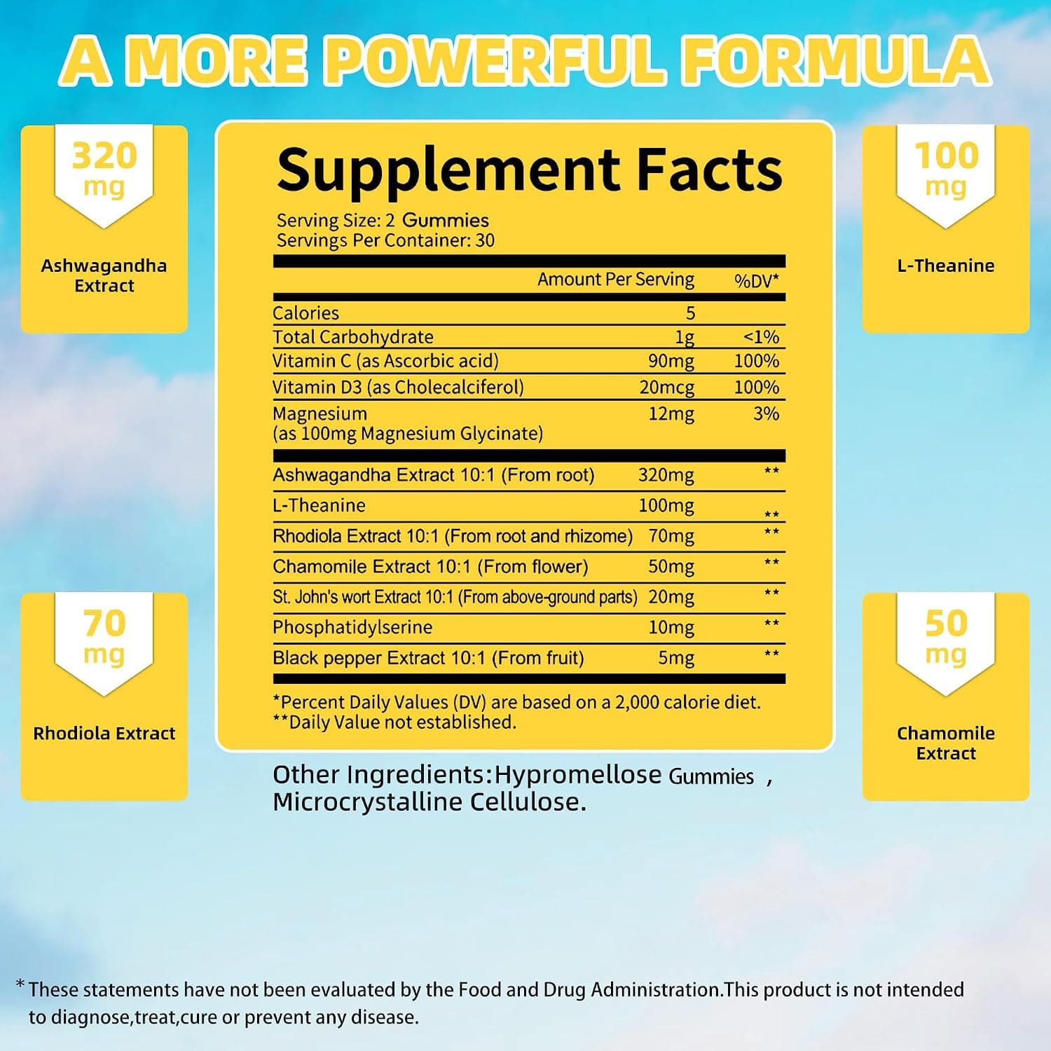 Wllbdloig Cortisol Supplements Gummies for Women with Ashwagandha, Magnesium, L-Theanine, Stress Relief and Sleep Support in Blueberry Flavor — 3 of 5