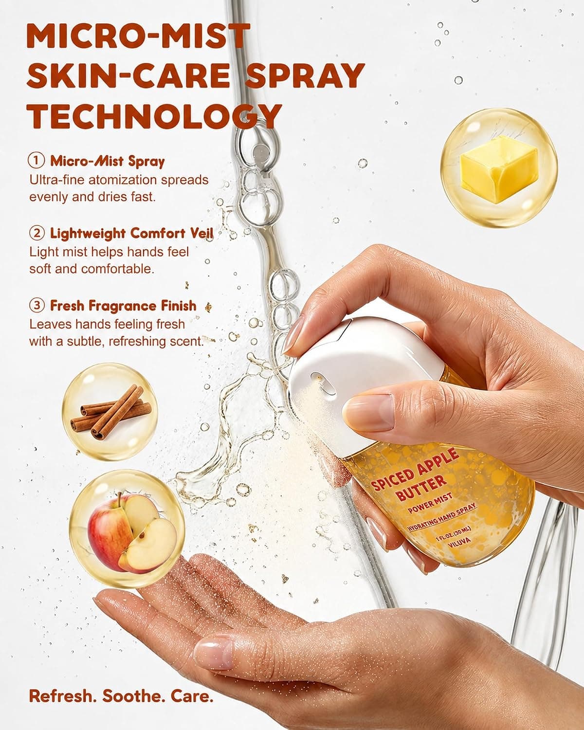 Hydrating Hand Sanitizer Spray Triple Fruity Scent with Travel-Friendly Design and Moisturizing Formula for On-the-Go Germ Protection — 3 of 5