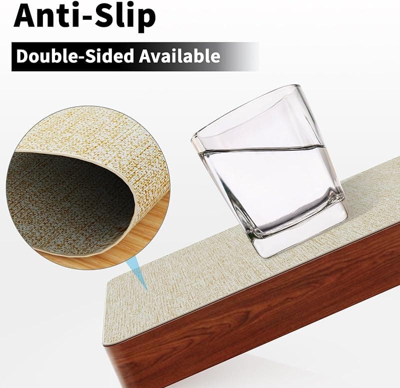DOLOPL Placemats Set of 6 Reversible Faux Leather Place Mats in Beige with Easy Wipe-Clean Surface and Premium Heat-Resistant Design for Dining Table — 4 of 5