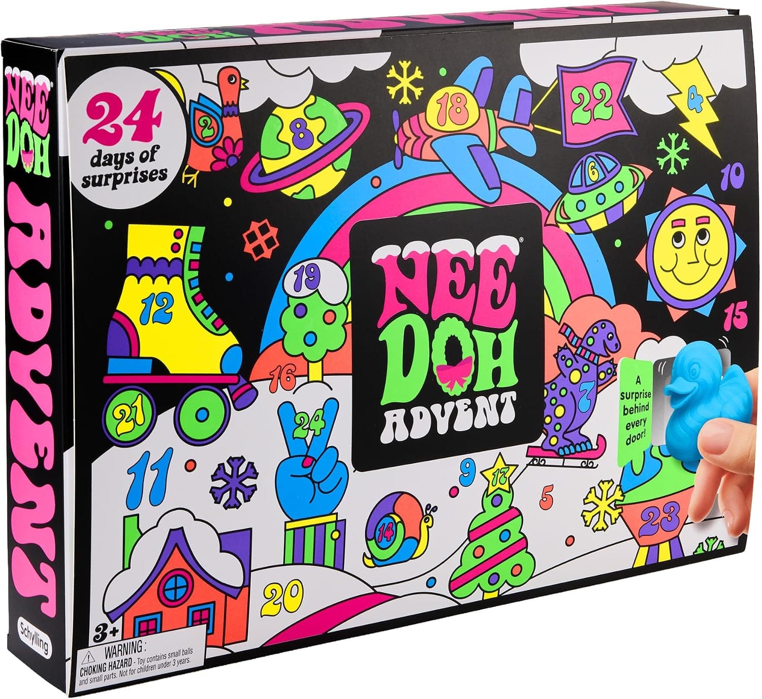Schylling NeeDoh Squishmas Advent Calendar with 24 Fidget Toys, Stress Relief Squishy Surprises and Holiday Countdown Fun for Kids and Adults — 1 of 5