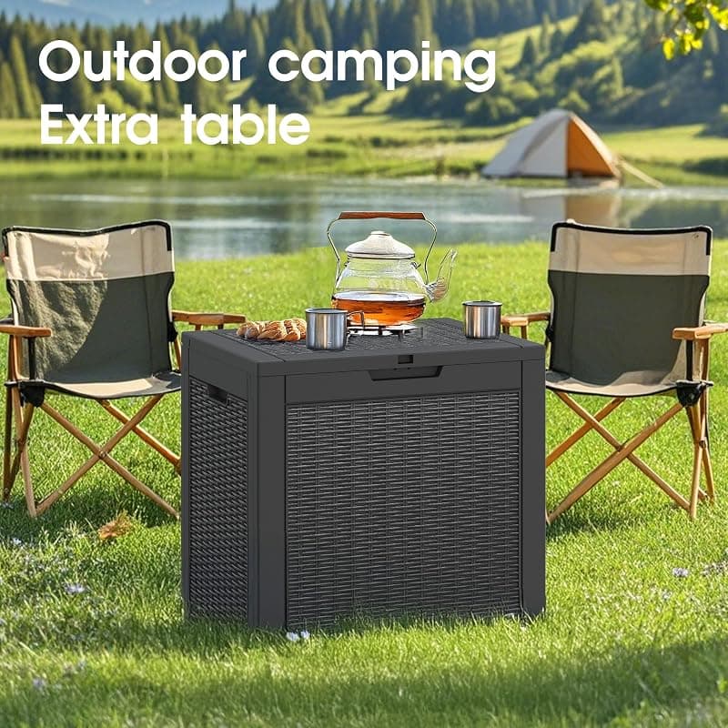 WTFGO Outdoor Storage Box Waterproof 35 Gallon Deck Box for Patio Storage, Weather-Resistant Container and Heavy-Duty Yard Organization Solution — 5 of 5