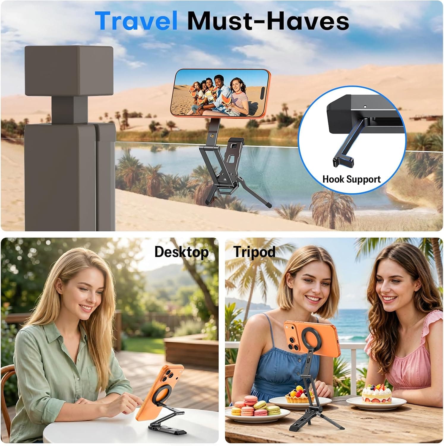 TP06-E Magnetic Phone Tripod with Strong Magnetic Stability, 3-Axis Flexible Positioning, Creator-Ready Expansion, and Versatile Multi-Mode Design — 3 of 4
