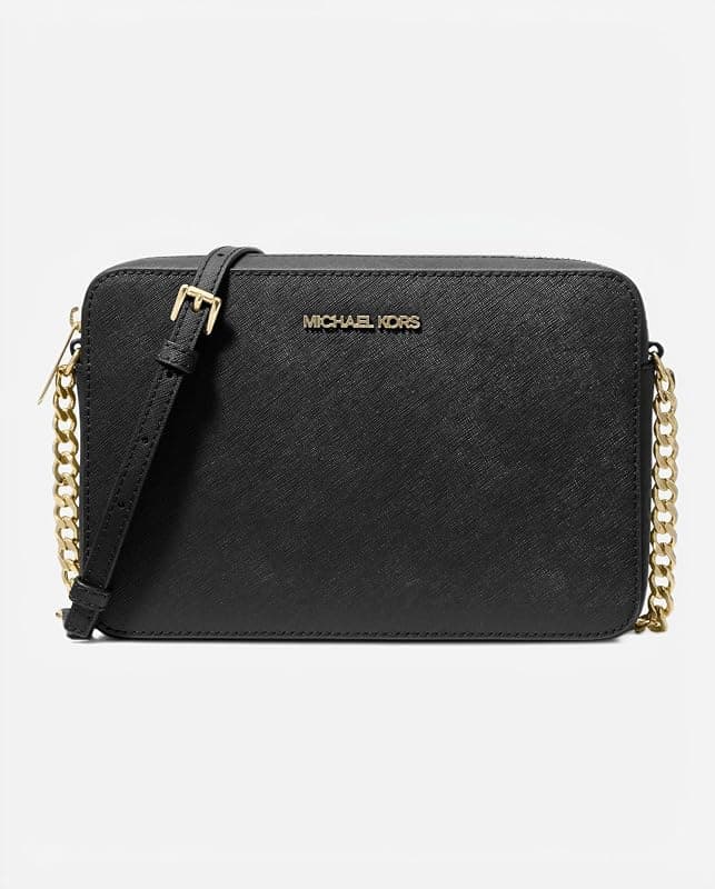 Michael Kors Women Jet Set Large Crossbody Bag with Premium Saffiano Leather, Gold-Tone Hardware, Secure Zip Closure and Adjustable Strap — 4 of 4