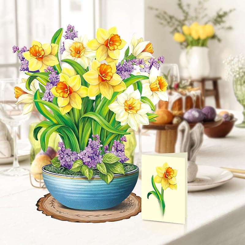 Airpark Pop Up Birthday Cards for Women Featuring a Stunning Paper Flowers Bouquet Design for Mom and Special Celebrations — 2 of 5