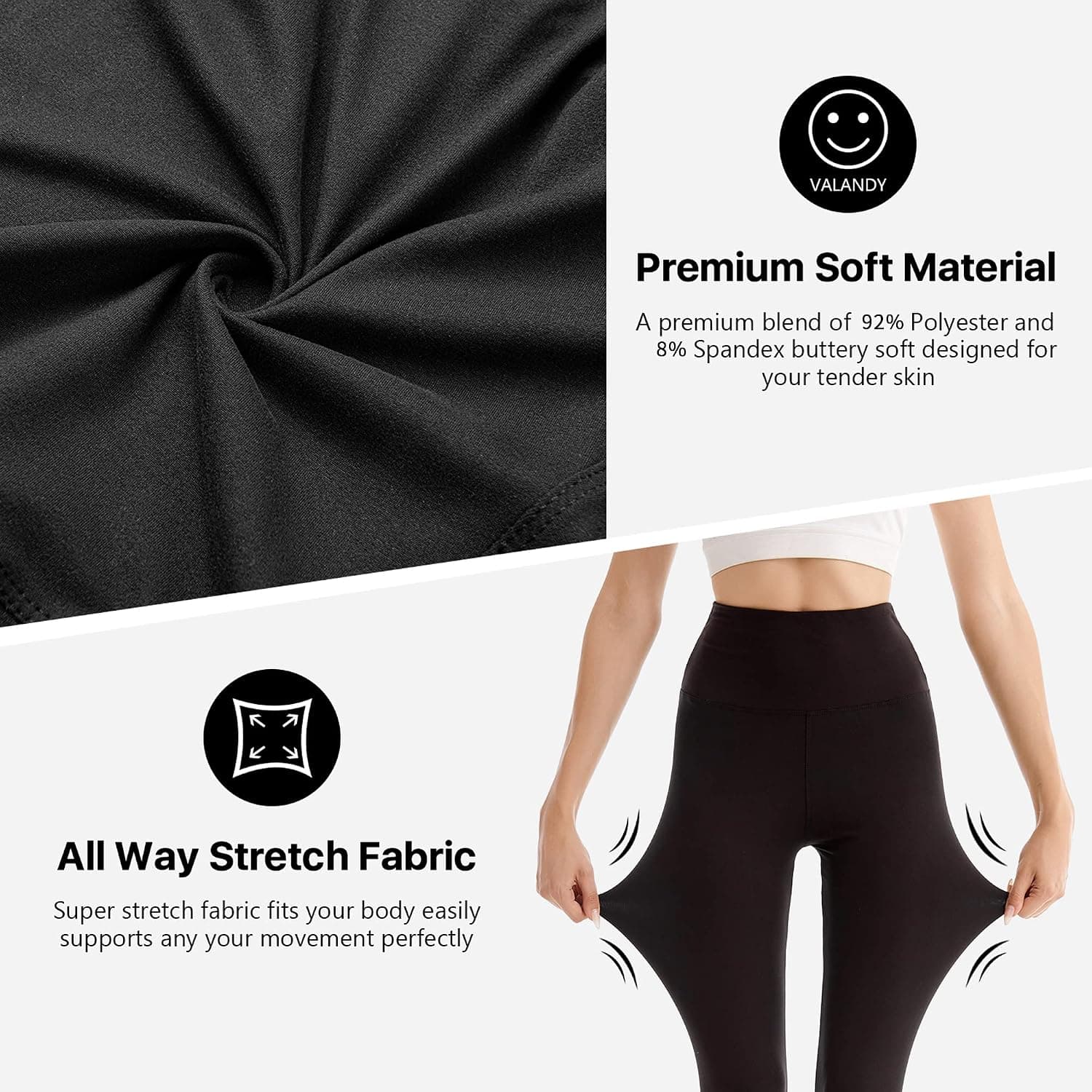 High Waisted Full Length Capri Leggings with Tummy Control, Ultra-Soft Stretch Fabric, Moisture-Wicking Material and Deep Side Pockets for Daily Wear — 5 of 5