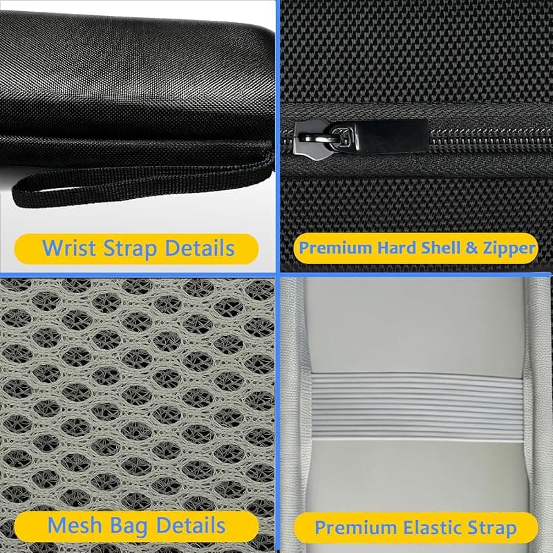 Razor Cover Travel Razor Case Compatible with Gillette and Harrys Mens Cord Travel Organizer Zipper Carrying Bag Black — 4 of 4