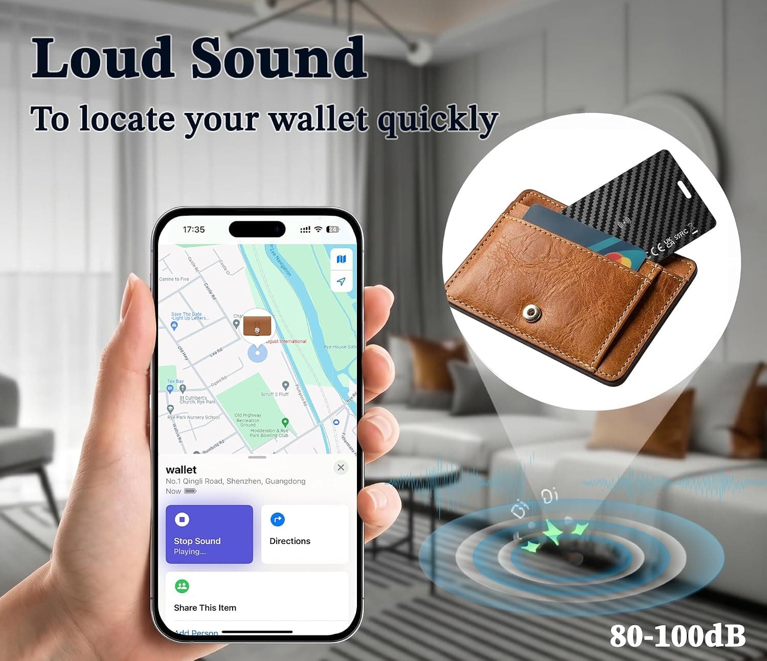 Wallet Tracker Card Compatible with Apple Find My iOS Featuring Ultra-Thin Profile Bluetooth Tracking and Long Battery Life for Everyday Protection — 3 of 5