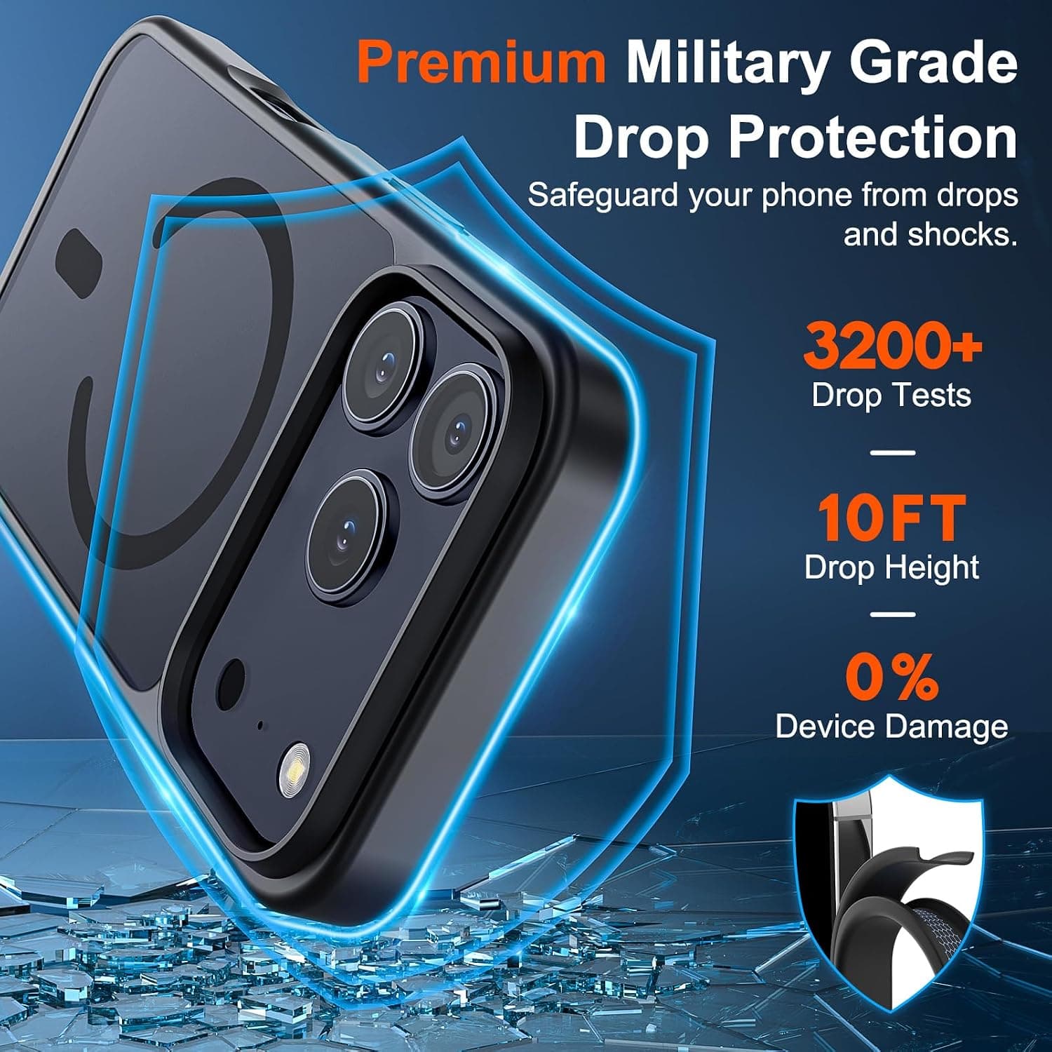 SUPFINE Magnetic Phone Case for iPhone 18 Pro Max and iPhone 17 Pro Max in Black Featuring Wireless Charging Compatibility and Slim Profile — 3 of 5