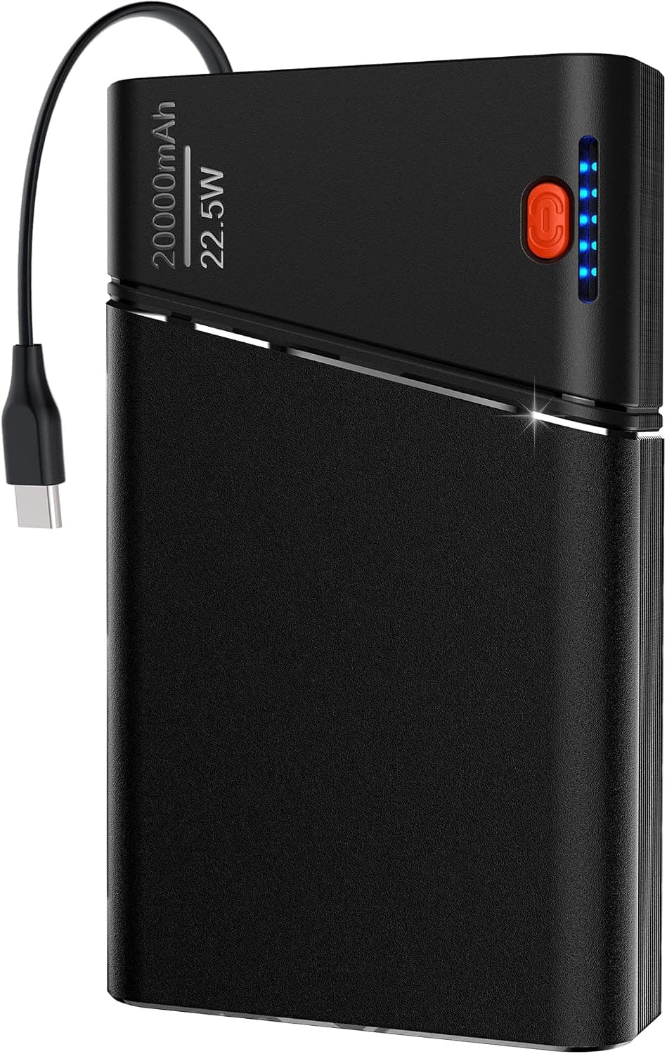Aaoyun Portable Charger Power Bank 20000mAh 22.5W PD Super Fast Charging with Built-in USB C Input and Output Cable for iPhone and Android — 1 of 5