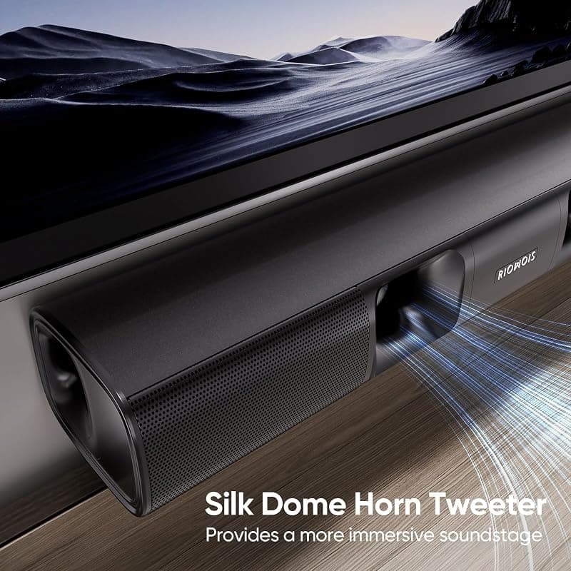 RIOWOIS Sound Bar for Smart TV, 90W Compact Soundbar TV Speaker with Subwoofer, 2.1Channel Home Theater Surround Sound System and Crisp Vocals — 2 of 5
