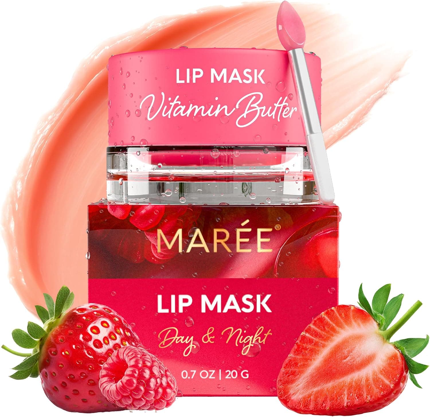MAREE Lip Mask Overnight Hydrating Lip Moisturizer with Hyaluronic Acid, Collagen, and Soothing Balm Formula for Very Dry Lips Repair Treatment