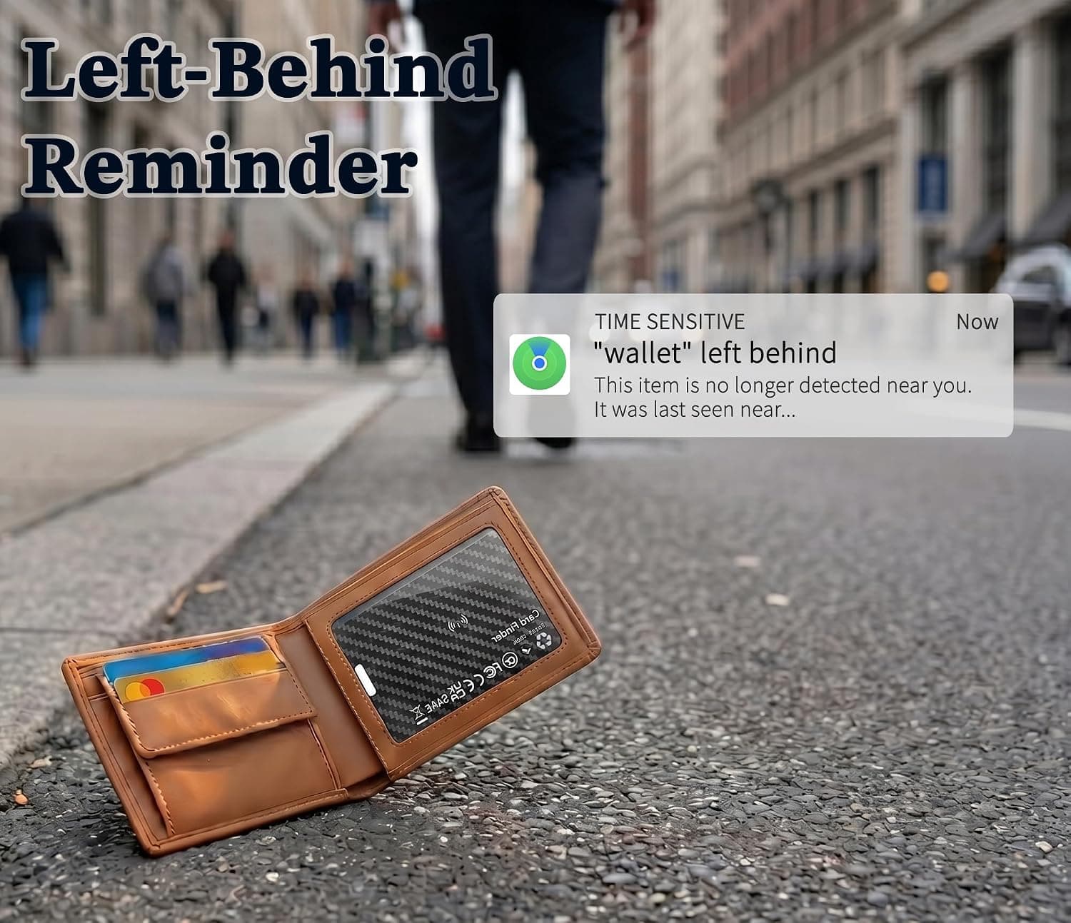 Wallet Tracker Card Compatible with Apple Find My iOS Featuring Ultra-Thin Profile Bluetooth Tracking and Long Battery Life for Everyday Protection — 4 of 5