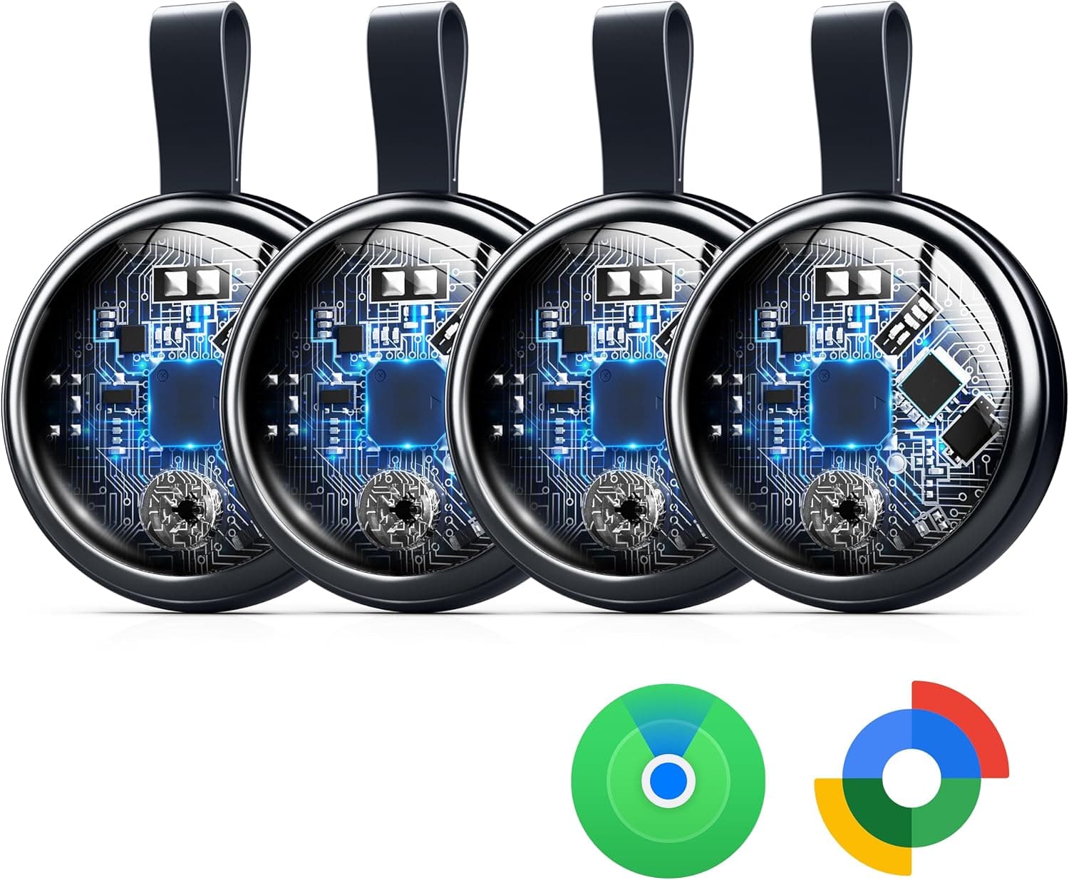 Air Tracker Tags 4-Pack iOS and Android Compatible Bluetooth Finders with 60-Meter Range, IP67 Waterproof Design and Left Behind Reminders — 2 of 5