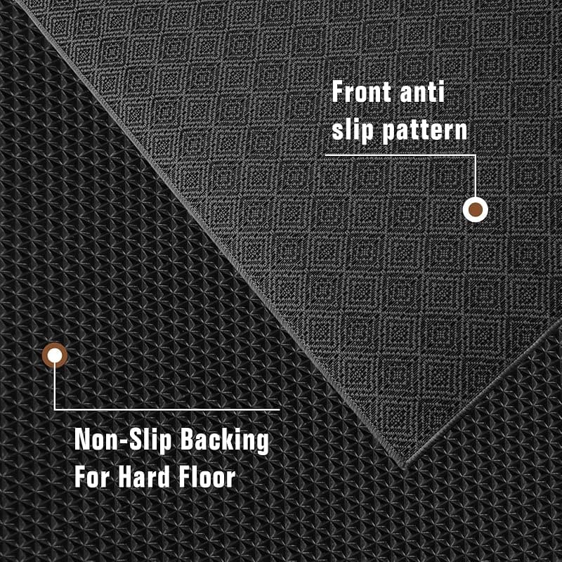 KMAT Office Chair Mat 45x53in Heavy Duty Hardwood Tile Floor Protector for Rolling Chairs, Work, Study, Office, Black — 5 of 5