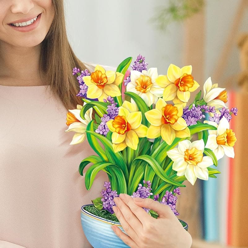 Airpark Pop Up Birthday Cards for Women Featuring a Stunning Paper Flowers Bouquet Design for Mom and Special Celebrations — 4 of 5